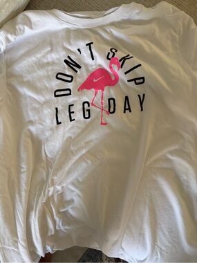 Nike White Dri-FIT Tee with Grey Logo Print